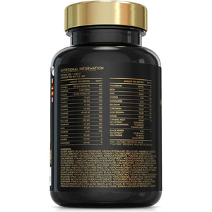 Award Winning A-Z Multivitamins and Minerals Boosted with Turmeric | Made in the UK | Vegan Multivitamin Tablets for Women & Men | 100% NRV Multivitamin with 27 Key Nutrients | 180 Capsules