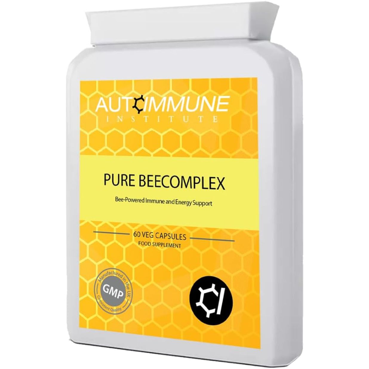 Pure Beecomplex – High Strength Bee Nutrient Complex with Royal Jelly, Propolis, Bee Pollen & Honey Powder – Natural Energy & Immune Support – 60 Capsules – Made in the UK
