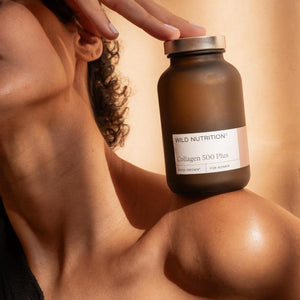 WILD NUTRITION Food-Grown® Collagen 500 plus | 500 Dalton Weight Peptides for Optimal Absorption | Collagen-Synthesising Mesoporosil® | Hydrolised Marine Collagen | Vitamin C, Vitamin E, Biotin