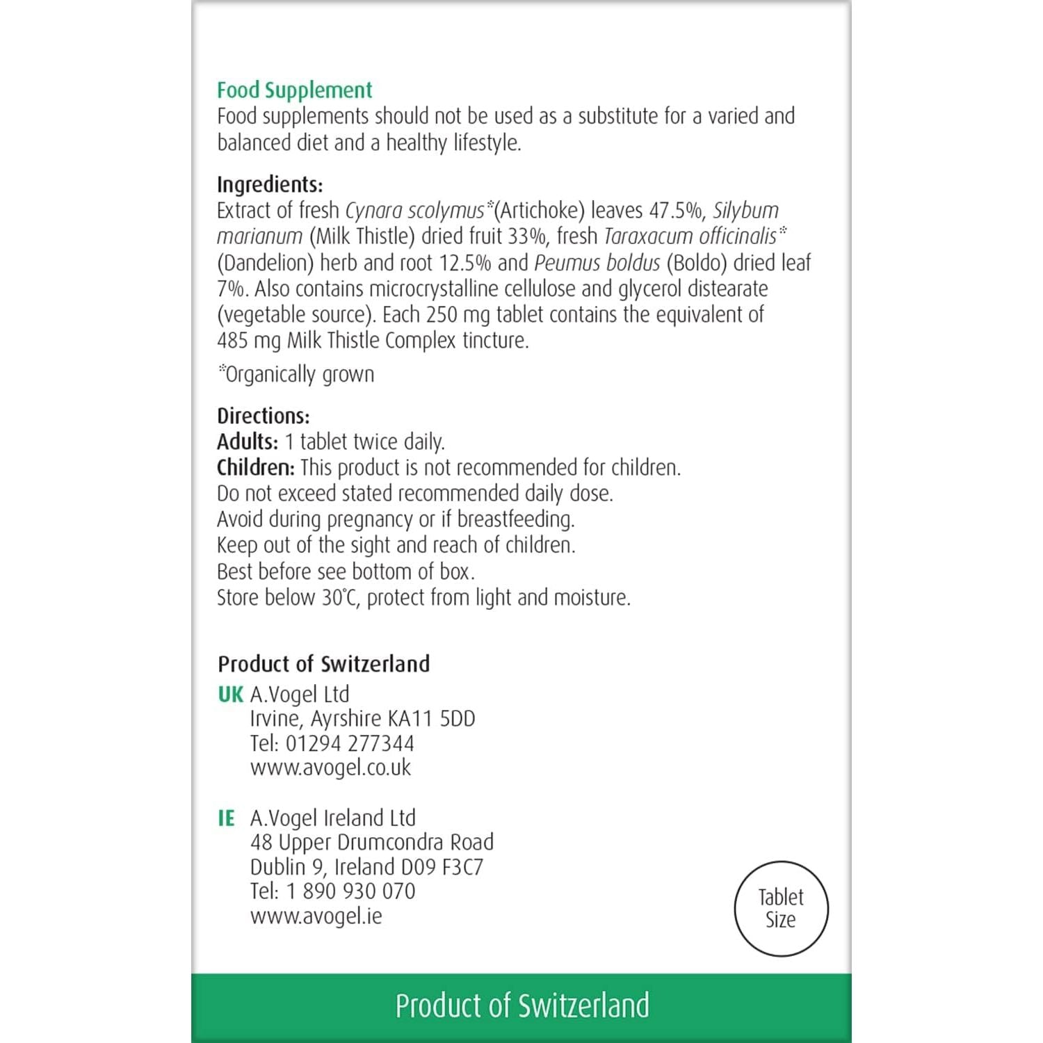 A.Vogel Milk Thistle Complex Tablets (20)