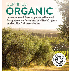 Organic Olive Leaf Extract Capsules | 500Mg OLE 20% Oleuropein | Vegan & Gluten Free Herbal Supplement | Made in the UK with Olive Leaves from Spain | Biodegradable Packaging