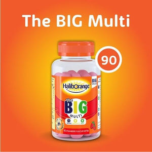 Haliborange Big Multivitamin | Vitamin a | Vitamin D | Calcium | Strawberry | 90