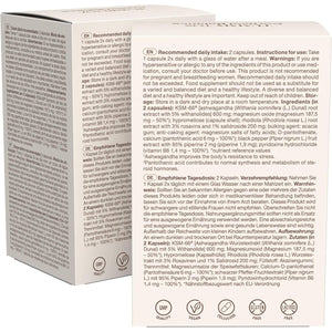 Cortisol Reducing Supplement with Ashwagandha KSM 66, Rhodiola Rosea with Magnesium, Vitamin B6, and Vitamin B5-120 Capsules by Tummy Tox Cortisol Balance