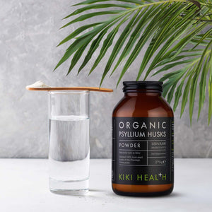 KIKI Health Premium Certified Organic Psyllium Husk Powder | 100% Soluble Fiber for Digestion, Gmo-Free, Rich in Nutrients, Gluten/Wheat-Free | Supports Digestive Wellness & Mineral Absorption - 275G