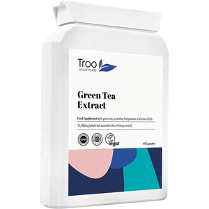 Troo Health Care Green Tea Extract Supplement (12,480Mg) - 90 Capsules - Providing Polyphenols, Catechins and EGCG - UK Manufactured to GMP Standards