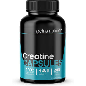 GN Creatine Capsules | 240 Creatine Monohydrate Capsules for Men & Women | High Strength 4200Mg Creatine-Monohydrate per Serving | Non-Gmo, Gluten & Filler Free