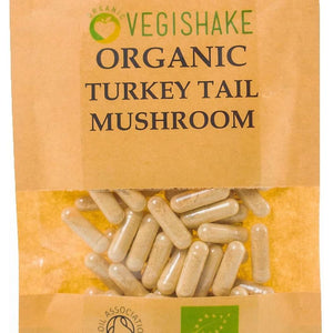 Organic Mushroom HPMC Capsules 600Mg Polysaccharides Immune Vegan Kosher Halal (60 Capsules)
