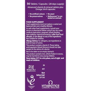 Multivitamins for Women, Wellwoman Tablets plus Omega 3-6-9