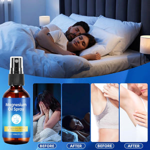 Pure Magnesium Oil Spray, Foot Magnesium Spray, Leak-Proof Portable Package, Magnesium Oil Body Care Natural Formula, Easy to Absorb and Soothe.