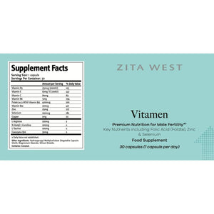 Zita West Couple Bundle - Vitafem & Vitamen Multivitamins - 60 Female Caps & 30 Male Caps (1 Month Supply)