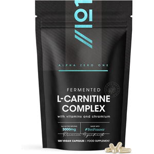 L-Carnitine 3000Mg with Bioperine - 120 Vegan Capsules - Energy & Metabolism Support - High Strength Acetyl L-Carnitine Complex (1 Month Supply) by Alpha01