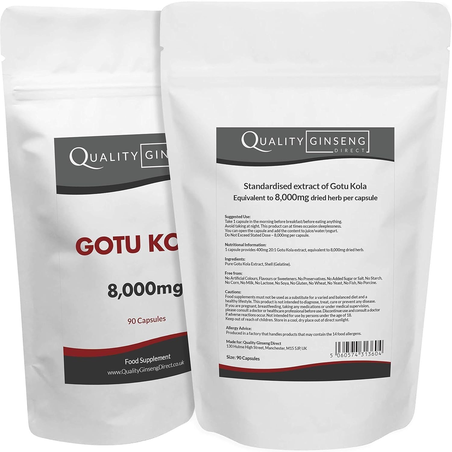 GOTU KOLA - 8,000Mg Capsules - Powerful Formula (90 Capsules)