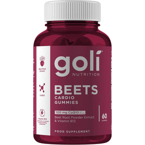 Goli Nutritional Supplement, Beets Cardio Gummy - 60 Count - 100Mg Coq10 & Beet Root Extract - Gluten-Free, Vegan, Non-Gmo, and Gelatin-Free. Nature'S Great Superfood.