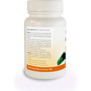 Zinc Complex 15Mg 90 Capsules, without Magnesium Stearate, Zinc Contributes to the Normal Function of the Immune System & to the Maintenance of Normal Skin, Hair & Nails, Made in Wales