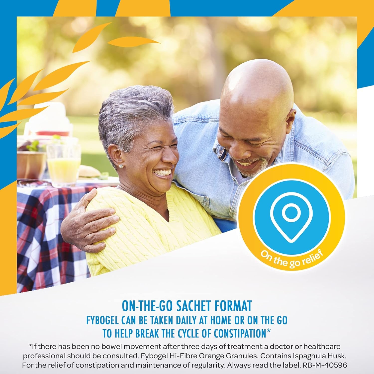 Fybogel Hi-Fibre, Orange, 30 Sachets, Ispaghula Husk, Constipation Relief, Maintains Regularity, Fibre, Easy to Use, Helps Digestive System, Natural, Laxatives, Digestion and Nausea