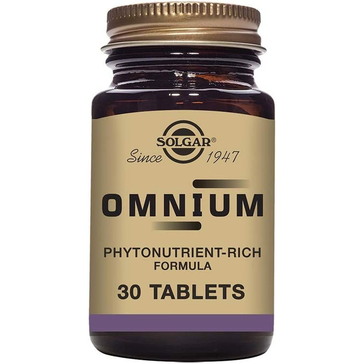 Solgar Omnium Multivitamin Tablets - Rich in Antioxidants and Minerales - Vitamines A, B, C, D, E & K - Health Supplement - Ideal for Athletes - Helps against Fatigue - Pack of 30