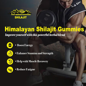 Shilajit Gummies for Men & Women,Pure Himalayan Shilaljit Gold Gummies Rich in Ashwagandha Gaulshura Fulvic Acid 85+ Trace Minerals for Men,Women, Non-Gmo| Natural & Organic|60 Gummy