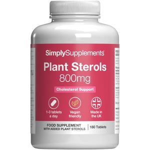 Plant Sterols 800Mg | Helps Maintain Normal Cholesterol Levels | with Beta-Sitosterol | 360 Vegan Tablets = 4 Months' Supply | Vegan & Vegetarian Friendly | Manufactured in the UK