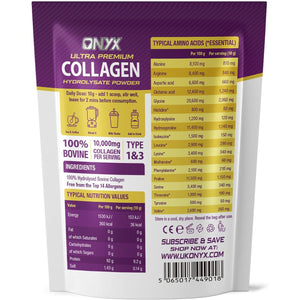 Premium Collagen Powder (Type I, III) Hydrolysed Bovine Collagen Peptides Powder - Halal Certified - 19 Amino Acids - High Levels of All 8 Essential Amino Acids & Bcaas - 150G