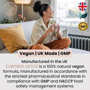 Ashwagandha Cortisol Detox 1000Mg – Cortisol Reducing Supplement for Stress, Anxiety, Sleep, Hormone Balance, Energy & Focus – 60 Vegan Tablets