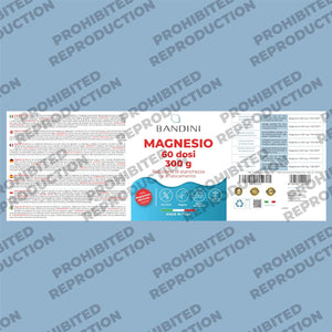 Bandini® Magnesium Powder 430Mg - Pure Magnesium 60 Doses, Magnesium Carbonate Source of Magnesium Citrate, Intestinal Well-Being Supplement for Constipation, Anxiety, Stress, Memory (300G)