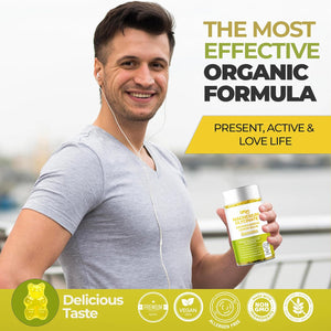 Magnesium Glycinate Gummies 800Mg - Sugar Free Magnesium Supplement with Ashwagandha, Lemon Balm Extract & Coq10 for Calm Mood & Muscle, Sleep Support - 60 Gummies (Pineapple Flavor) (1)