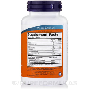 Ultra Omega-3- 500 EPA/250 DHA (90 Softgels) - Now Foods