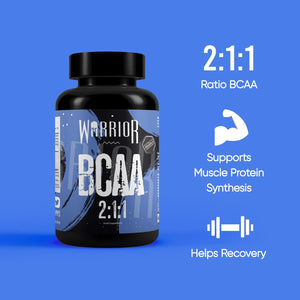 Warrior BCAA 60 Tablets - Branched Chain Amino Acids - Ultra Pure Pharmaceutical Grade Leucine, Isoleucine and Valine in a 2:1:1 Ratio