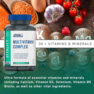 Applied Nutrition - Multi-Vitamin Complex - Advanced Formula - Best Nutritional Support - Best Cognitive Function - Optimal Health Boost (90 Capsules)
