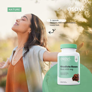 Osavi Rhodiola Rosea Root 400Mg – 120 Vegan Caps | Adaptogenic Support for Reducing Stress–Induced Fatigue and Enhancing Mental & Physical Wellbeing