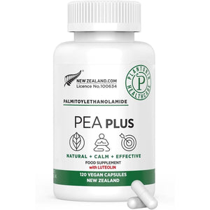 Plantonin Palmitoylethanolamide Pea Supplement Plus, 600Mg 120 Capsules | High Strength Luteolin Supplement Supports Joint Mobility, Calmness & Nerve Health – Vegan Capsules - Made in New Zealand