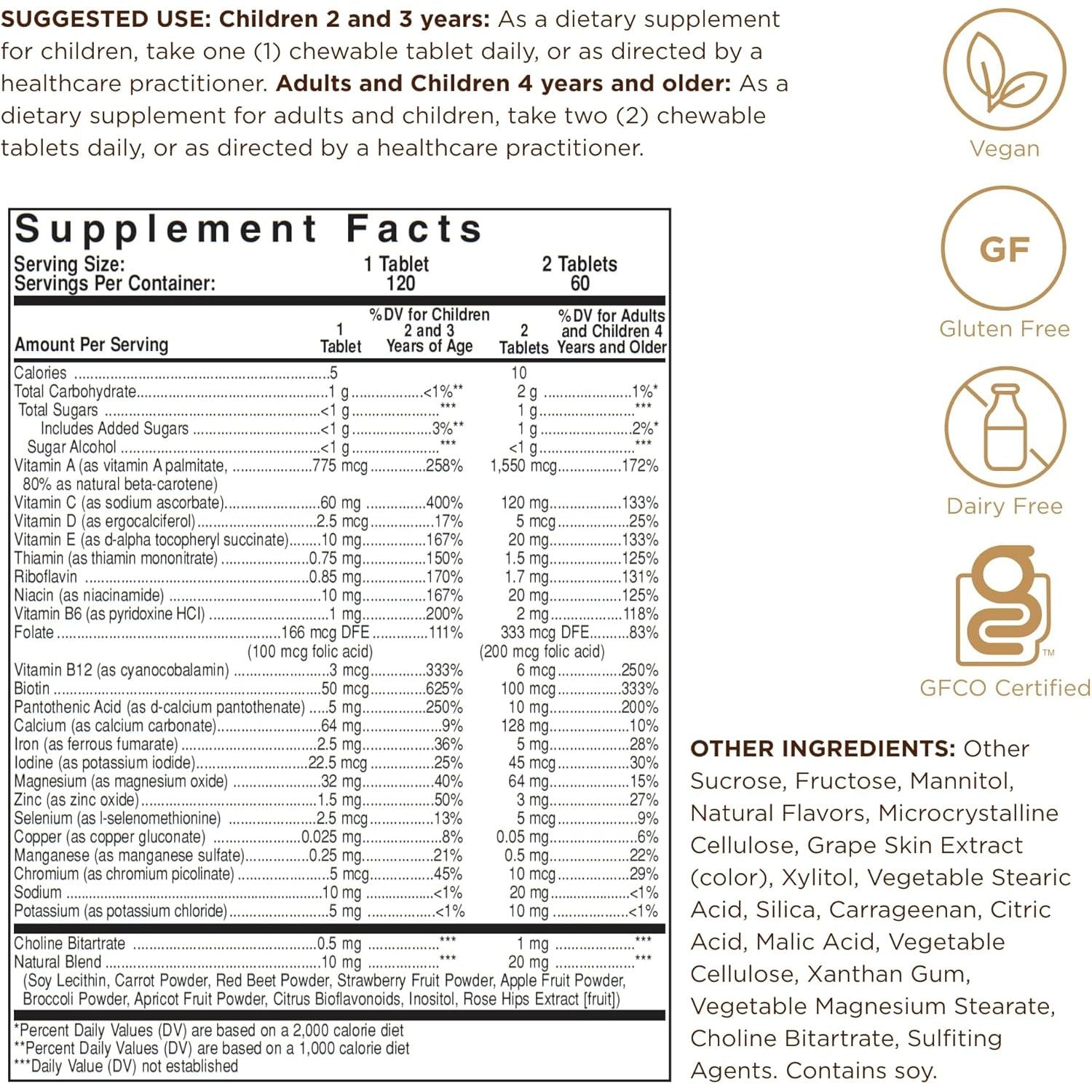 Solgar Kangavites Bouncing Berry Complete Multivitamin and Mineral Formula Chewable Tablets - Pack of 120 - 28 Active Ingredients - Supports a Healthy Lifestyle - Vegan and Gluten Free