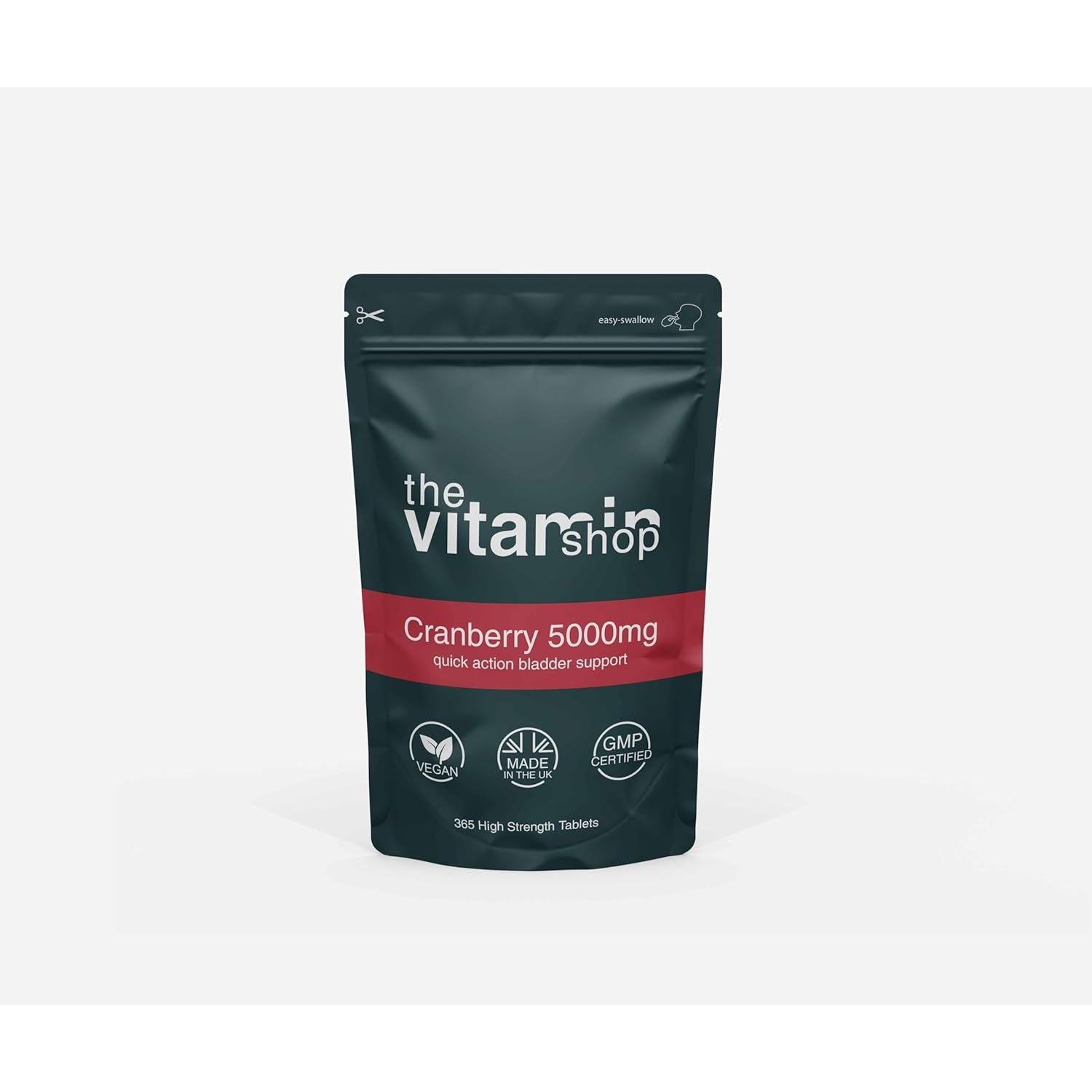 Cranberry 5000Mg High Strength Tablets | 365 Tablets One Year Supply | for Bladder Control | Grip Sealed Pouch | Same Day Fast Secure Dispatch