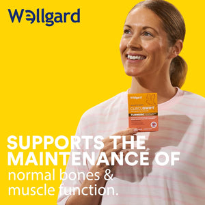 Wellgard Curcuswift Turmeric - High Strength Turmeric Supplement, Curcumin with Vitamin D3 & Ginger for Immune Support & Bone Health