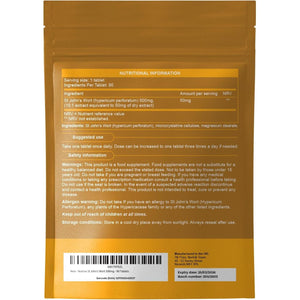 Nutrivo St Johns Wort 500Mg - 90 Tablets | 3 Month'S Supply | Vegan | UK Made