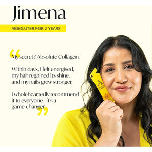 Absolute Collagen Marine Liquid Collagen Supplement for Women | New Lemon Flavour, Supports Hair, Nail & Skin Health, 8000Mg of Hydrolysed Collagen per Sachet, Vitamin C | 14 Sachets