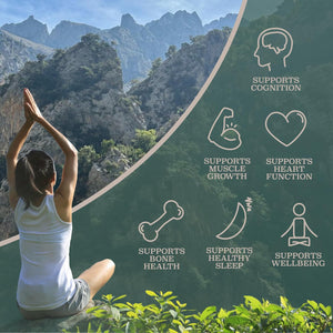 Montibus Vita - Magnesium Glycinate 405Mg, Vitamin D3 4000Iu (100Ug), Vitamin K2 100Ug, 90 High Strength Capsules