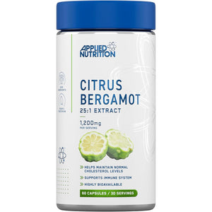 Applied Nutrition – Citrus Bergamot 25:1 Extract – High Strength 1200Mg – Best Cholesterol Support – Best Immune System Booster – Highly Bioavailable – (60 Capsules – 30 Servings)