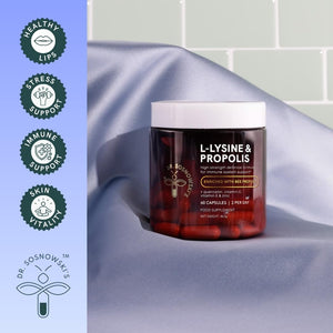 Dr Sosnowski'S L-Lysine & Propolis Supplements | High Potency L Lysine Immune Support Formula with 5:1 Propolis Extract, Quercetin, VIT C, VIT E and Zinc