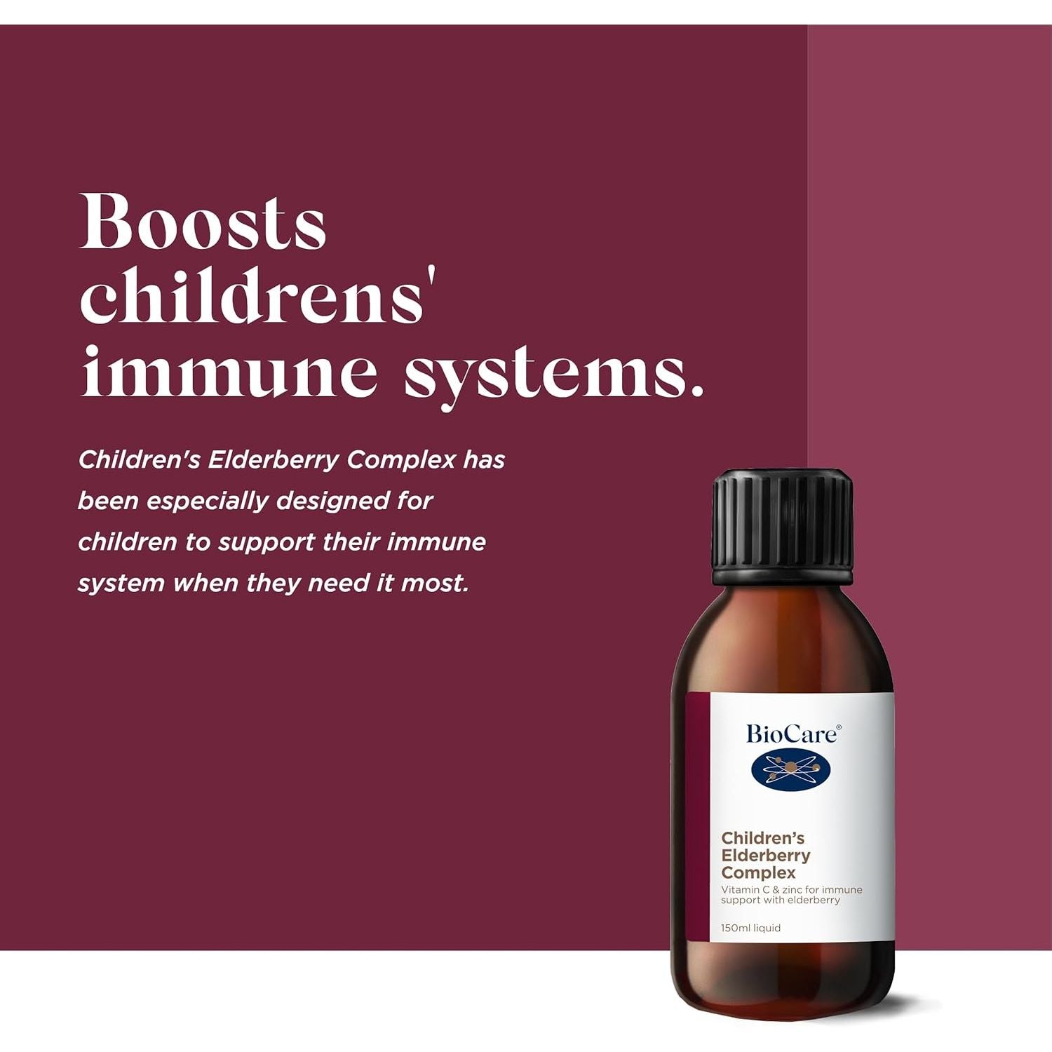 Biocare Children'S Elderberry Complex | Especially Designed for Children to Support Their Immune System - 150Ml