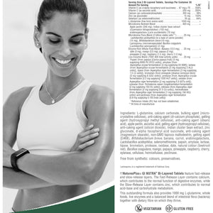 Naturesplus GI Nutra Total Digestive Wellness - Probiotics Supplement with Prebiotics, Digestive Enzymes, Glutamine, Calcium - Gut, Bloating - Vegetarian, Gluten Free - 90 Tablets