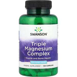 Swanson - Triple Magnesium Complex | Essential Mineral for Bone and Muscle Health | 400Mg Capsules - 100 Count