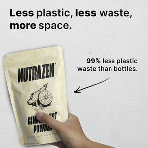 Ginger and Turmeric Shot Powder 100 Servings | Drink Supplement with Orange, Cayenne Pepper and Zinc | Organic and Natural Ingredients No Added Sugar | Mix with Water, Juice or Tea | 100G