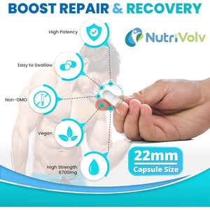 Evolution X Gym Pre Workout Supplement for Men 6700Mg High Strength, Energy & Muscle Growth | 1 Month Supply |180 Capsules