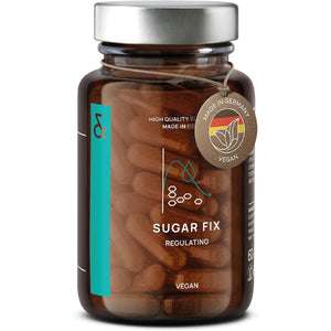 N°9 Sugar FIX - Blood Sugar Control Supplement - Cinnamon Capsules with Bitter Melon, Beta Glucan & Chromium - 60 Capsules - Vegan Glucose Support Supplement - Blood Sugar Diet - Made in Germany