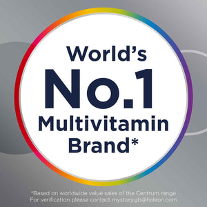 Centrum Advance 50+ Tablets Multivitamin & Mineral Supplements, with 24 Essential Nutrients, Including Vitamin D, C, Zinc, 60 Ct