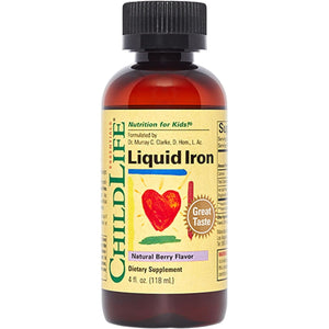 Childlife Essentials, Liquid Iron, Vegan Iron Drops for Children, 118Ml, Vegetarian, Gluten Free, Soy Free, GMO Free