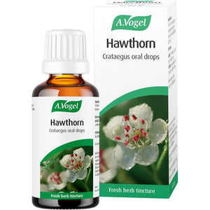 A.Vogel Hawthorn Crataegus Drops | Herbal Food Supplement | Tincture of Fresh Hawthorn Berries | Suitable for Vegans | 50Ml