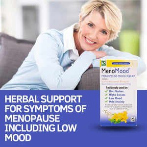 Schwabe Pharma - Menomood - Menopause Mood Relief - St. John'S Wort and Black Cohosh Extract - Traditionally Used for Hot Flushes, Night Sweats, Low Mood, Mild Anxiety - 30 Tablets
