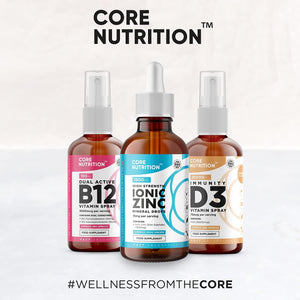 Ionic Zinc Liquid Drops - 60Ml Glass Bottle - 120 Servings - High Strength 15Mg - Supports Metabolism & Healthy Immune System - Made by Core Nutrition